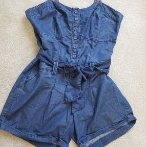 Ashley Stewart Denim Romper size 1X